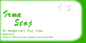 irma stoj business card